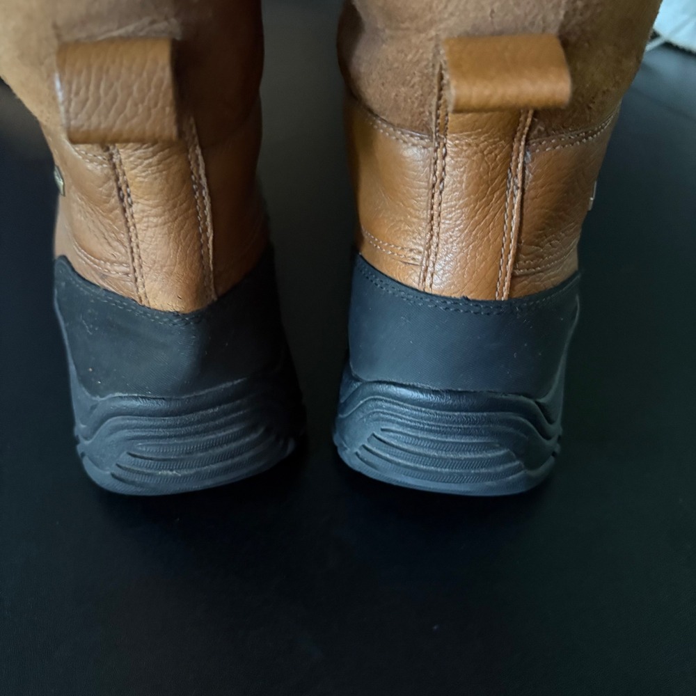 Ugg Adirondack snow Boots leather lambs wool ski boots winter size 9 chestnut - Picture 6 of 11